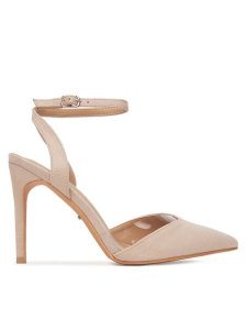 DeeZee Szpilki HT5846-46 Beżowy. Brązowe szpilki DeeZee, bez wzorów, z materiału, bez obcasa. Za 129,99 zł.