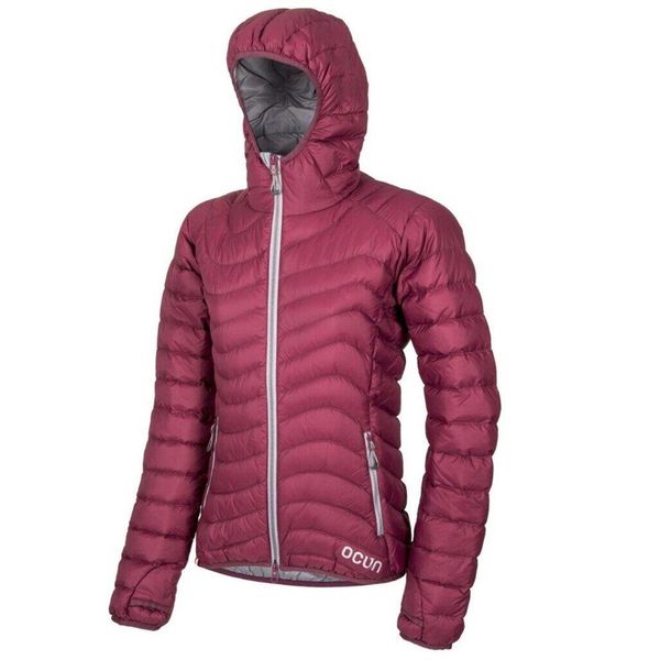 Kurtka puchowa damska Ocun Tsunami Eco. Czerwone kurtki Ocun, xs, bez wzorów, z puchu, bez kaptura. Za 529,99 zł.