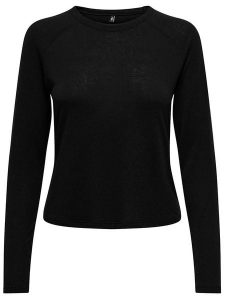 ONLY Koszulka w kolorze czarnym rozmiar: XL. Czarne bluzki ONLY, xl, bez wzorów, bez kołnierzyka, bez ramiączek. Za 41,69 zł.