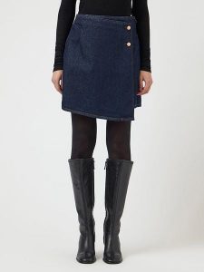 YAS Spódnica dżinsowa "Lisana" w kolorze granatowym rozmiar: 36. Niebieskie spódnice YAS, bez wzorów, z bawełny, mini. Za 127,95 zł.