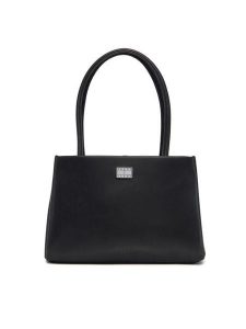 Tommy Jeans Torebka Tjw American Cool Med Tote AW0AW17297 Czarny. Czarne torebki klasyczne Tommy Jeans, bez wzorów, z jeansu, bez dodatków. Za 269,99 zł.