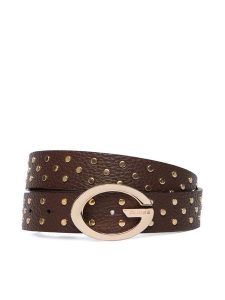 Guess Pasek BW9502 P6430 Brązowy. Brązowe paski Guess, z aplikacjami, ze skóry. Za 255,99 zł.