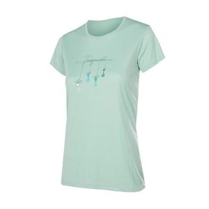 Koszulka Trangoworld Zalabi. Zielone bluzki TRANGOWORLD, bez wzorów, sportowe, bez kołnierzyka, bez ramiączek. Za 120,40 zł.