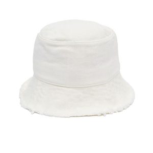Kapelusz Kubełkowy Z Otwartą Krawędzią. Białe kapelusze FLEXFIT, bez wzorów, sportowe. Za 120,99 zł.