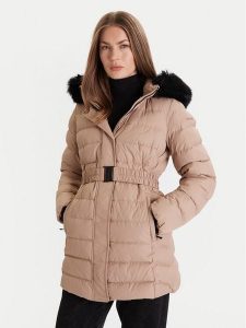 Geox Kurtka puchowa Catria W5626G T3152 F5228 Beżowy Slim Fit. Brązowe kurtki Geox, bez wzorów, z puchu, bez kaptura. Za 569,99 zł.