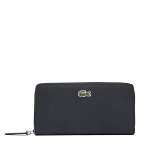 Portfel Lacoste. Czarne portfele Lacoste, bez wzorów. Za 429,99 zł.