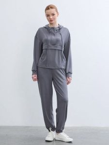 BGN Bluza w kolorze szarym rozmiar: 38. Szare bluzy BGN, bez wzorów, z kapturem. Za 119,45 zł.