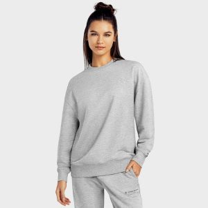 Bluza dresowa Lifestyle damska SIROKO Ash-W. Szare bluzy SIROKO, xl, bez wzorów, z bawełny, bez kaptura. Za 190,00 zł.