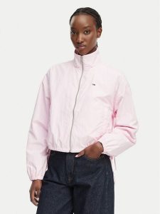 Tommy Jeans Kurtka przejściowa DW0DW22325 Różowy jasny Regular Fit. Czerwone kurtki Tommy Jeans, s, bez wzorów, z jeansu, bez kaptura. Za 569,99 zł.