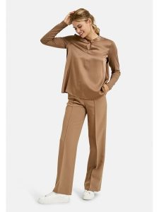 Milano Italy Bluzka w kolorze jasnobrązowym rozmiar: XXL. Brązowe bluzki Milano Italy, xxl, bez wzorów, z wiskozy, bez kołnierzyka, bez ramiączek. Za 126,99 zł.