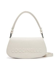 Coccinelle Torebka QBB Coccinelle Myrtha Maxi Logo E5 QBB 52 01 01 Biały. Białe torebki klasyczne Coccinelle, bez wzorów, ze skóry, bez dodatków. Za 619,99 zł.