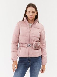 Guess Kurtka zimowa Lucia W3BL19 WEX12 Różowy Regular Fit. Czerwone kurtki Guess, na zimę, xl, z aplikacjami, z syntetyku, bez kaptura. Za 579,99 zł.