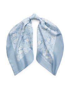 LAUREN RALPH LAUREN Chusta 454P14497002 Błękitny. Niebieskie rękawiczki Lauren Ralph Lauren, bez wzorów, z jedwabiu. Za 519,99 zł.