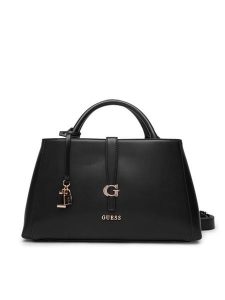 Guess Torebka Carrie HWVG98 96060 Czarny. Czarne kuferki Guess, z aplikacjami, ze skóry, bez dodatków. Za 639,99 zł.