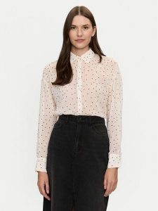 Brave Soul Koszula LSH-272DOTTICREA Écru Regular Fit. Koszule Brave Soul, s, bez wzorów, z syntetyku, bez kołnierzyka, bez ramiączek. Za 79,99 zł.