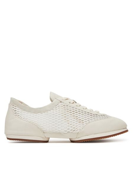 Polo Ralph Lauren Półbuty 804956687001 Biały. Białe półbuty Polo Ralph Lauren, bez wzorów, ze skóry, bez obcasa, na płaskiej podeszwie, bez zapięcia. Za 469,99 zł.