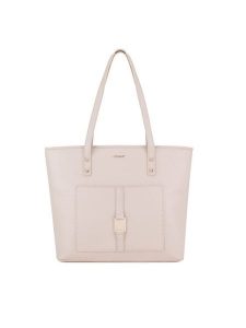 JENNY Torebka JNY-M-005-07 Beżowy. Brązowe shopper bag Jenny, bez wzorów, z tworzywa sztucznego, bez dodatków. Za 139,99 zł.