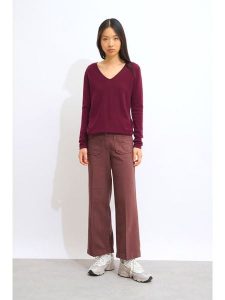 AUTHENTIC CASHMERE Kaszmirowy sweter "Galise" w kolorze bordowym rozmiar: XL. Czerwone swetry oversize AUTHENTIC CASHMERE, xl, bez wzorów, z kaszmiru, bez ramiączek. Za 302,35 zł.