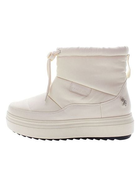 U.S. Polo Assn. Botki zimowe w kolorze kremowym rozmiar: 37. Brązowe botki U.S. Polo Assn., na zimę, bez wzorów, bez obcasa, bez zapięcia. Za 215,71 zł.