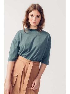 SKFK Spódnica "Aldude" w kolorze jasnobrązowym rozmiar: 34. Brązowe spódnice SKFK, bez wzorów, z lyocellu, midi. Za 73,99 zł.