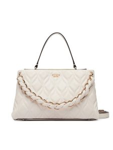 Guess Torebka Maxine HWQG97 33050 Kremowy. Białe torebki klasyczne Guess, z aplikacjami, ze skóry, bez dodatków. Za 634,99 zł.
