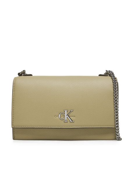 Calvin Klein Jeans Torebka K60K612233 Beżowy. Brązowe listonoszki Calvin Klein Jeans, bez wzorów, z jeansu, bez dodatków. Za 259,99 zł.