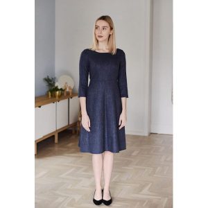 Sukienka Asteria Sapin granatowa 32 niebieski. Sukienki marki Marie Zélie. W wyprzedaży za 268,20 zł.