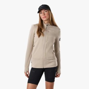 Bluza polarowa Wędrówki damska Swedemount Trondheim Wind Mid Layer Full Zip. Brązowe bluzy SWEDEMOUNT, bez wzorów, z polaru, bez kaptura. Za 249,99 zł.