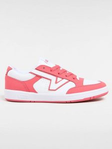 Vans Skórzane sneakersy "Lowland CC" w kolorze biało-różowym rozmiar: 37. Białe trampki Vans, bez wzorów, bez zapięcia. Za 140,53 zł.