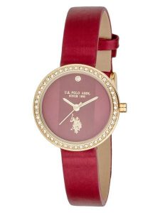 U.S. Polo Assn. Zegarek kwarcowy w kolorze złoto-czerwonym rozmiar: onesize. Czerwone, analogowe zegarki U.S. Polo Assn. Za 217,99 zł.