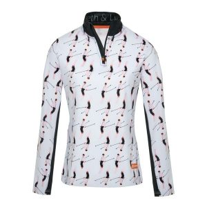 Bluza narciarska Damska Gareth & Lucas The One Hundred and Nineteen. Czerwone bluzy GARETH & LUCAS, na zimę, bez wzorów, z elastanu, bez kaptura. Za 229,99 zł.