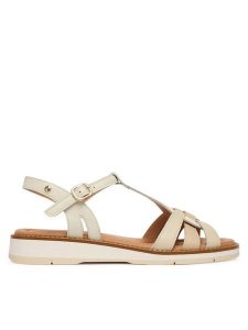 Pikolinos Sandały Roquetas W9B-0789C1 Biały. Białe sandały Pikolinos, bez wzorów, ze skóry, bez obcasa, na płaskiej podeszwie, bez zapięcia. Za 559,99 zł.