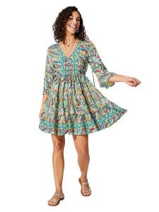 Ipanima Sukienka w kolorze zielonym ze wzorem rozmiar: 38/40. Zielone sukienki Ipanima, bez wzorów, bez kołnierzyka, bez ramiączek, mini. Za 65,99 zł.