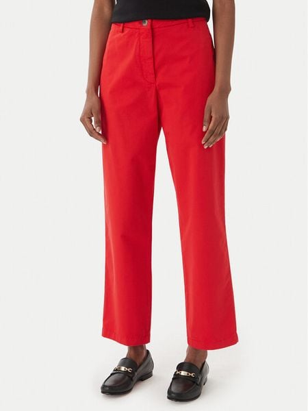 Tommy Hilfiger Chinosy WW0WW49647 Czerwony Slim Fit. Czerwone chinosy TOMMY HILFIGER, bez wzorów, z bawełny. Za 354,99 zł.