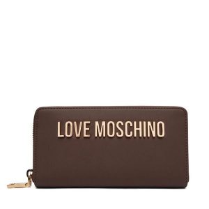 Portfel LOVE MOSCHINO. Brązowe portfele LOVE MOSCHINO, bez wzorów. Za 439,99 zł.