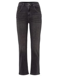More & More Dżinsy - Slim fit - w kolorze antracytowym rozmiar: 36. Czarne jeansy More & More, z aplikacjami, ze skóry, z podwyższonym stanem. Za 144,95 zł.