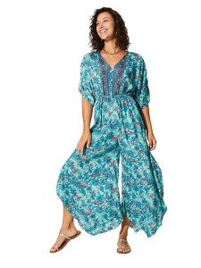 Aller Simplement Kombinezon w kolorze turkusowo-niebieskim rozmiar: 34-40. Niebieskie kombinezony Aller Simplement, bez wzorów, klasyczne, bez kołnierzyka, bez ramiączek. Za 65,99 zł.