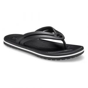 Japonki damskie Crocs Crocband Flip W. Czarne klapki Crocs, bez wzorów, z materiału, bez obcasa. Za 106,90 zł.