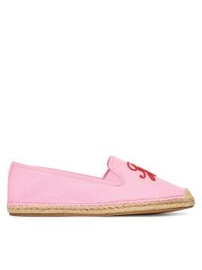Tommy Hilfiger Espadryle Th Script Summer Espadrille FW0FW09240 Różowy. Czerwone espadryle TOMMY HILFIGER, bez wzorów, z materiału, bez obcasa. Za 259,99 zł.