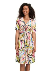 Vera Mont Sukienka w kolorze kremowo-pomarańczowym rozmiar: 38. Brązowe sukienki Vera Mont, bez wzorów, bez kołnierzyka, bez ramiączek, mini. Za 173,99 zł.