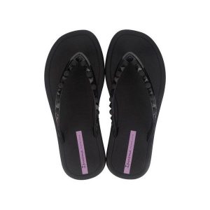 Japonki dla kobiet Ipanema Meu Sol Thon. Czarne klapki Ipanema, bez wzorów, z materiału, bez obcasa. Za 55,99 zł.