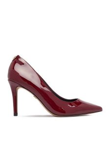 Nine West Szpilki CEO-CD23029-1 Bordowy. Czerwone szpilki Nine West, bez wzorów, ze skóry, bez obcasa. Za 229,99 zł.