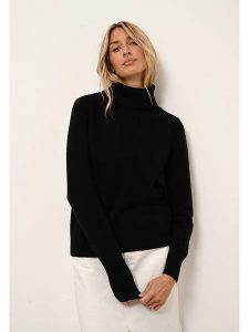 Just Cashmere Kaszmirowy golf w kolorze czarnym rozmiar: S. Czarne golfy Just Cashmere, bez wzorów, z kaszmiru. Za 311,85 zł.