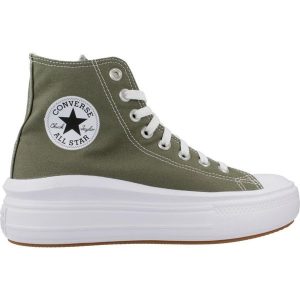 Tenisówki Converse Model Chuck Taylor All Star Move Hi Kolor Zielony. Brązowe trampki Converse, bez wzorów, z tkaniny, bez zapięcia. Za 398,50 zł.