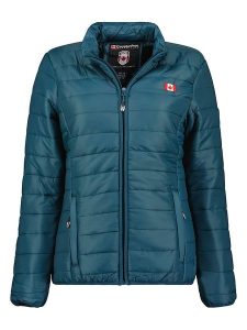 Canadian Peak Kurtka pikowana "Atikeak" w kolorze ciemnozielonym rozmiar: S. Zielone kurtki Canadian Peak, s, z aplikacjami, ze skóry, bez kaptura. Za 114,71 zł.