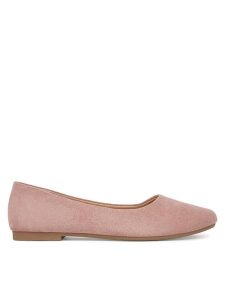 JENNY Baleriny WSS21520-01 Różowy. Czerwone balerinki Jenny, bez wzorów, z materiału, bez obcasa, bez zapięcia. Za 59,99 zł.