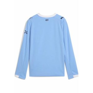 Młodzieżowa koszulka domowa z długim rękawem Manchester City 25/26 PUMA. Biała bluzki Puma, m, bez wzorów, młodzieżowe, bez kołnierzyka, bez ramiączek. Za 379,00 zł.