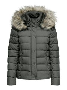 ONLY Kurtka zimowa w kolorze szarym rozmiar: M. Szare kurtki ONLY, na zimę, m, bez wzorów, z puchu, bez kaptura. Za 257,92 zł.