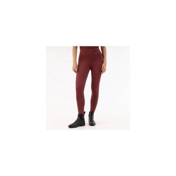 Damskie legginsy jeździeckie z pełną przyczepnością BR Equitation. Brązowe legginsy BR, bez wzorów, z materiału. Za 336,50 zł.