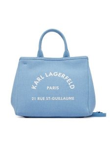 KARL LAGERFELD Torebka B2W50003 Niebieski. Niebieskie kuferki KARL LAGERFELD, bez wzorów, z materiału, bez dodatków. Za 429,99 zł.